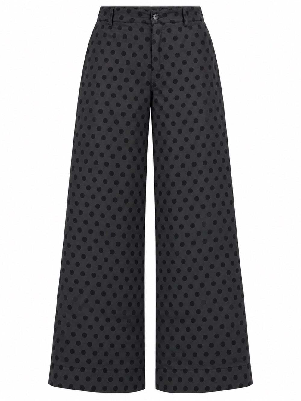 Corey Lynn Calter Wide Leg Black Polka Dot Pants Large Retro Artsy Chic Luxury